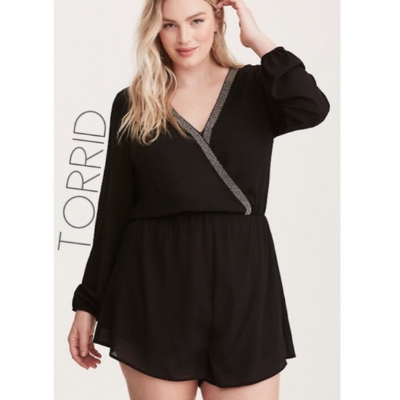 NWT torrid sparkle cross romper